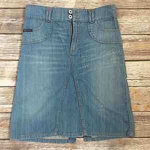 Dolce & Gabbana Distressed Denim Skirt